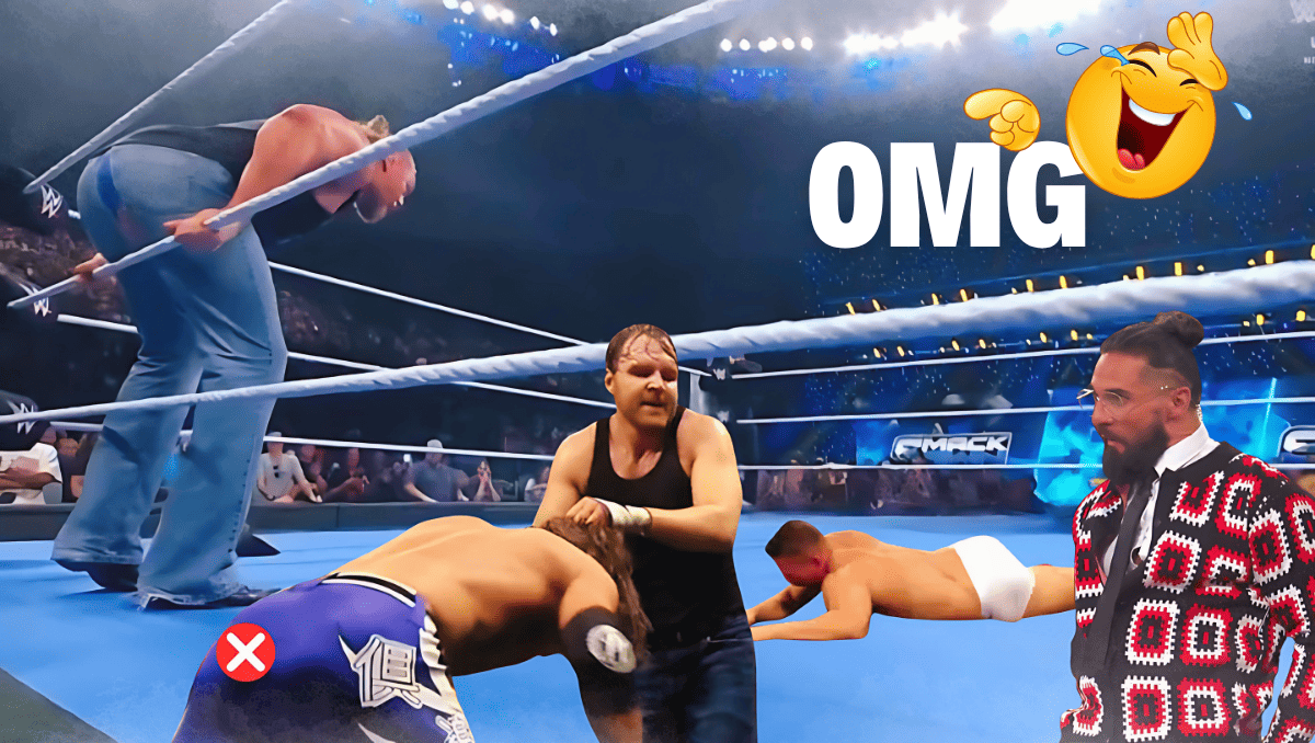 male wardrobe malfunction wwe